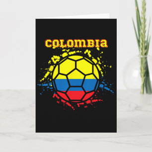 Tarjeta Camiseta de fútbol de Colombia bandera colombiana