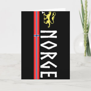Tarjeta Camiseta de fútbol de Norge bandera de Noruega nor
