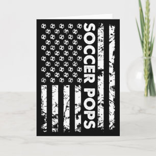 Tarjeta Camiseta de fútbol divertida con bandera americana