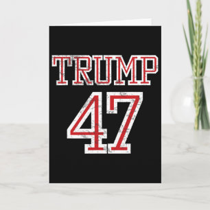 Tarjeta Camiseta de fútbol estilo Trump 47 President Team 