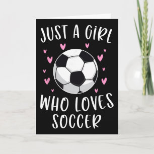 Tarjeta Camiseta de fútbol linda para niñas solo una niña