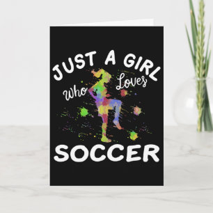 Tarjeta Camiseta de fútbol linda para niñas, solo una niña