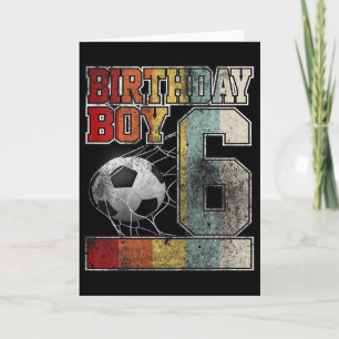 Tarjeta Camiseta de fútbol para niño cumpleaños 6 años