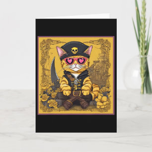 Tarjeta Camiseta de gato del día de San Valentín Tab