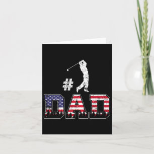 Tarjeta Camiseta de golf número uno papá padre Día Bandera