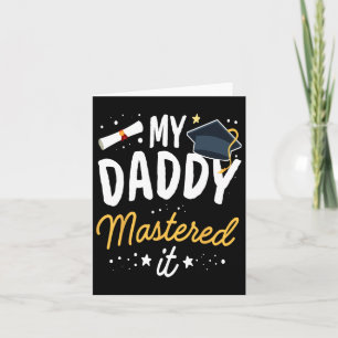 Tarjeta Camiseta de graduación de Masters Mi papá lo domin
