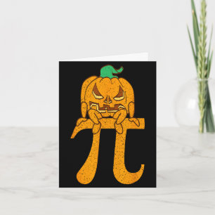 Tarjeta camiseta de Halloween calabaza amante de las matem