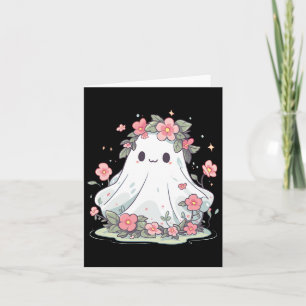 Tarjeta Camiseta de Halloween Fantasma Floral Disfraz de H