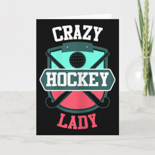 Tarjeta Camiseta de Hockey sobre Césped para Mujeres Funny