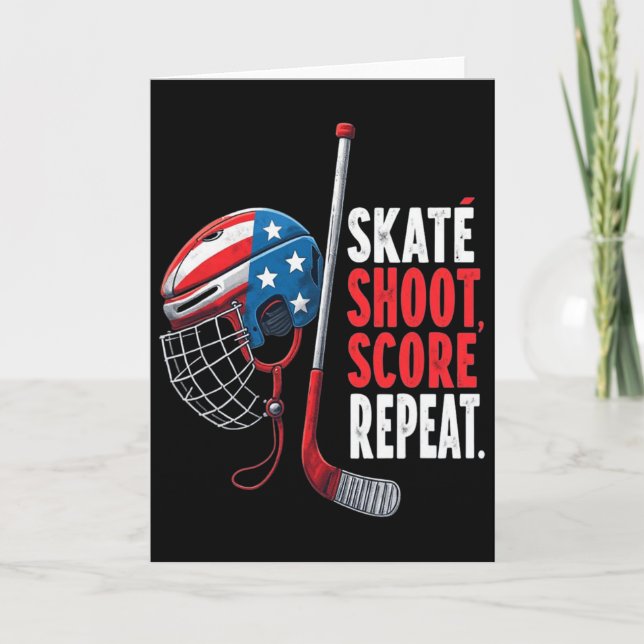 Tarjeta Camiseta de Hockey sobre Hielo Usa para Jóvenes Hi (Anverso)