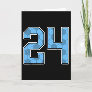 Tarjeta Camiseta de jugador de fútbol azul patrón número 2
