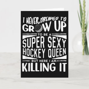Tarjeta Camiseta de jugadora de hockey sobre hierba mujere