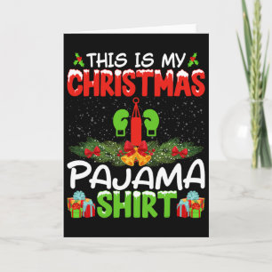 Tarjeta Camiseta de Kickboxer Kickboxing Navidad Pijama Na