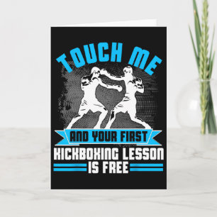 Tarjeta Camiseta de Kickboxing de Primera Lección Regalo d