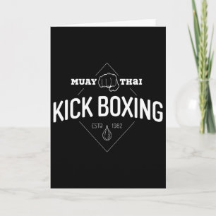 Tarjeta Camiseta de Kickboxing Muay Thai Boxer Artes Marci