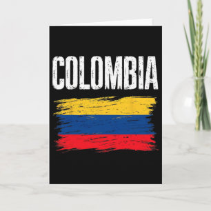 Tarjeta Camiseta de la bandera de Colombia Equipo de fútbo