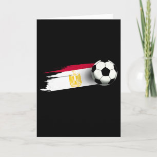 Tarjeta Camiseta de la bandera de Egipto equipo de fútbol
