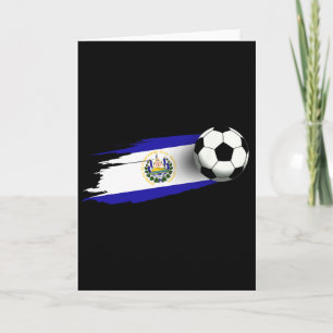 Tarjeta Camiseta de la bandera de El Salvador Equipo de fú