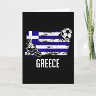 Tarjeta Camiseta de la bandera de Grecia Equipo de fútbol