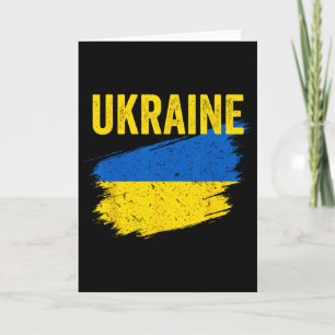 Tarjeta Camiseta de la bandera de Ucrania 
