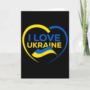Tarjeta Camiseta de la bandera de Ucrania Soporto Ucrania