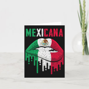Tarjeta Camiseta de la bandera mexicana niña mujeres niños