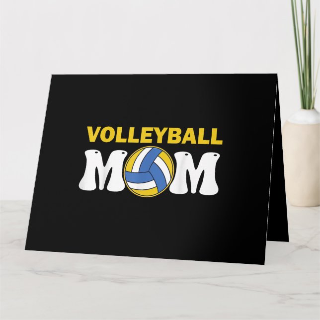 Tarjeta Camiseta de madre de voleibol femenino Día de jueg (Anverso)