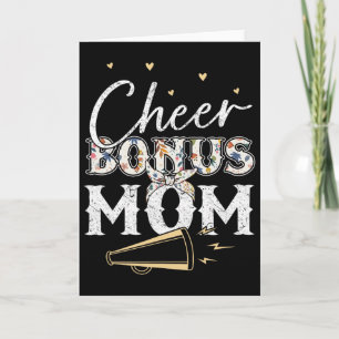 Tarjeta Camiseta de mamá bonificada de porristas Leopardo