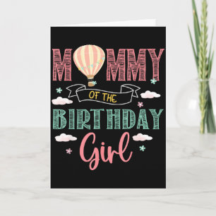 Tarjeta Camiseta de Mamá de la cumpleañera globo aerostáti
