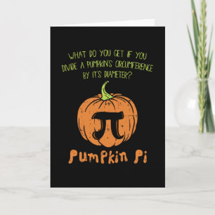 Tarjeta Camiseta de Matemáticas de Tarta de Calabaza Diver