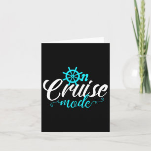 Tarjeta Camiseta de moda familiar en vacaciones de crucero