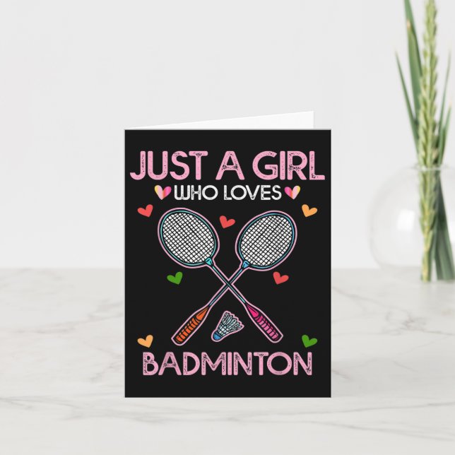 Tarjeta Camiseta de mujer amante del bádminton Solo una ch (Anverso)