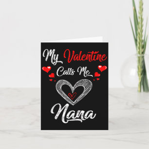 Tarjeta Camiseta de mujer Mi San Valentín me llama Nana