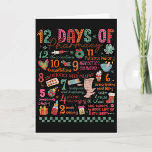 Tarjeta Camiseta de Navidad de Farmacia - 12 Días de Técni