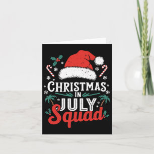 Tarjeta Camiseta de Navidad en Julio para vacaciones famil