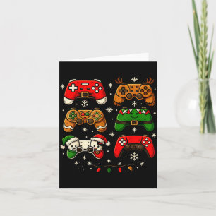 Tarjeta Camiseta de Navidad friki para chicos y hombres, c