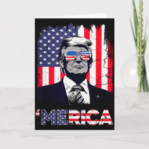 Tarjeta Camiseta de Navidad Merica Trump 4 de Julio Trump 