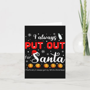 Tarjeta Camiseta de Navidad travieso siempre pongo para Sa