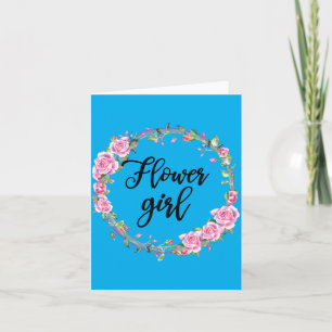 Tarjeta Camiseta de niña de flores Niñas Boda Combinación