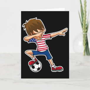 Tarjeta Camiseta De Niño De Fútbol Americano Usa Dabbing E