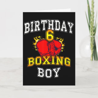 Tarjeta Camiseta de niño por 6º cumpleaños - Boxeo niño de