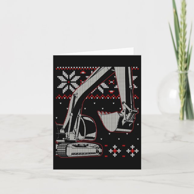 Tarjeta Camiseta de Operador de Excavadora (Anverso)