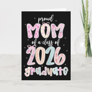 Tarjeta Camiseta de orgullosa madre de una graduada de la