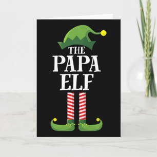 Tarjeta Camiseta de Papá Elfo Combinando con la Familia Ab