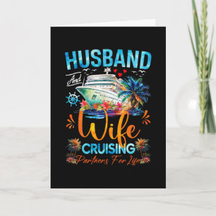 Tarjeta Camiseta de pareja marido esposa crucero 2025 Tee
