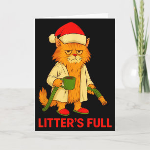 Tarjeta Camiseta de parodia de gato con la caja llena _2