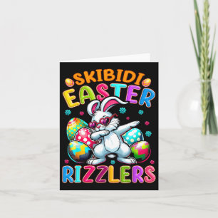 Tarjeta Camiseta de Pascua divertida - Esquibidi Conejo de