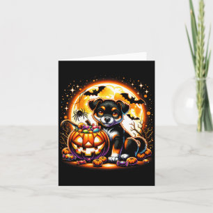Tarjeta Camiseta de perro cachorro de Halloween4