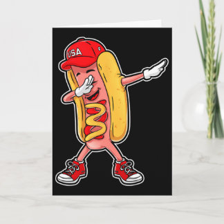 Tarjeta Camiseta De Perro Caliente Dabbing 4 De Julio Hotd