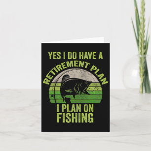 Tarjeta Camiseta De Pesca Graciosa Retirada Para Hombres